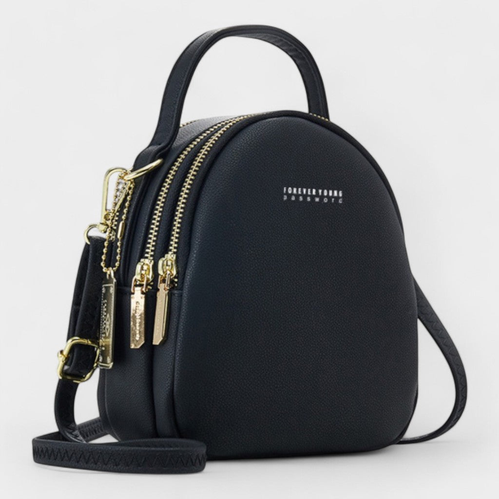 G3010251 LADIES CONVERTIBLE BACKPACK BLACK – Charlie Kate London